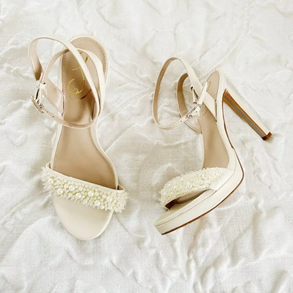 Sam Edelman Jade Pearl Heel Size 8 New